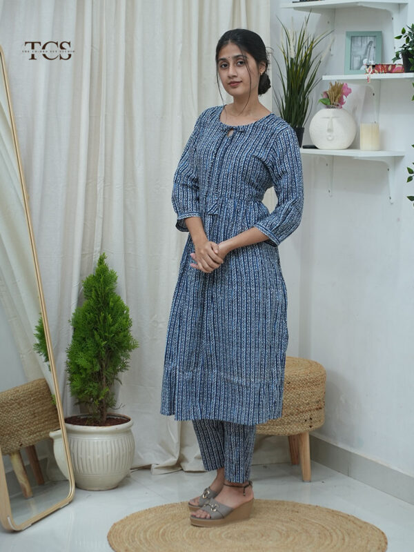Indigo Charm Printed Kurti Set