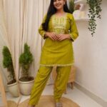 Olive Bloom Embroidered Co-ord Set