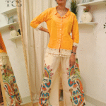 Mustard Charm Embroidered Co-ord Set