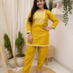 Mustard Radiance Embroidered Co-ord Set