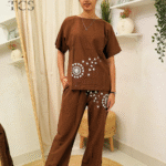 Brown Dandelion Co-ord Set