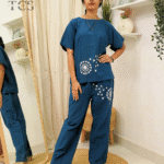 Indigo Blue Dandelion Co-ord Set
