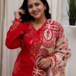 Crimson Aura Rayon Embroidered 3-Piece Set