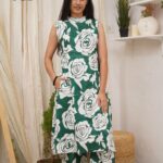 Emerald Rose Bloom Cotton Co-Ord Set