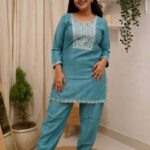 Teal Dream Embroidered Co-ord Set