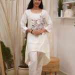 Ivory Embroidered Kurti Set