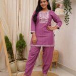 Plum Grace Embroidered Co-ord Set