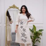 Sunburst Cotton Flex Embroidered Kurti Co-Ord Set