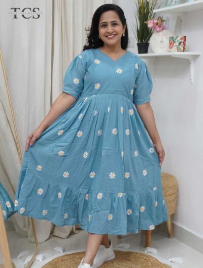 Floral Breeze Embroidered Dress