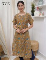 Kalamkari Cotton top with Elasticated Sleeves - Image 5