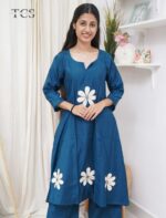 Azure Bloom Kurti Set - Image 3