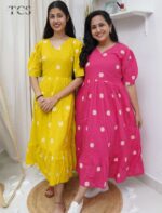 Floral Breeze Embroidered Dress - Image 4