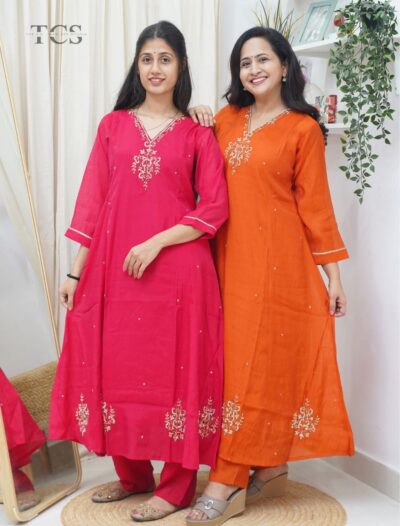 Chinnon Embroidered Kurta Set with Dupatta