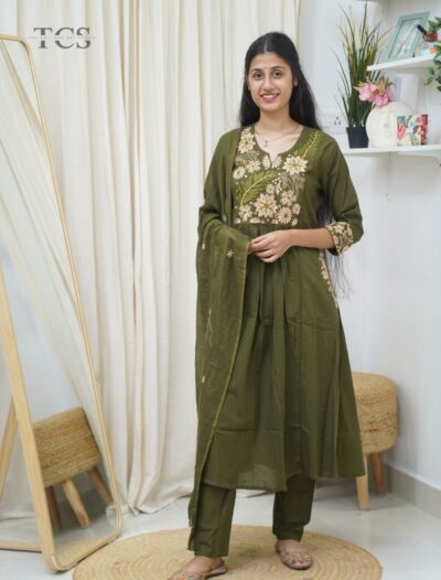 Masakali Patch Cotton Kurta Set with Mul Dupatta