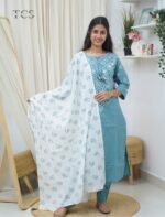 Bandhani Print Kurta Set with Dupatta - Image 2