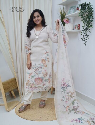 Floral Kota Kurti Set