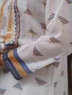 Ivory Printed Linen Kurti Set with Dupatta - Image 6