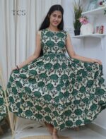 Cotton Printed Pleated Frock - Image 2