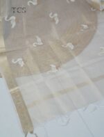 Ivory Beige Shimmer Kota Kurti Set - Image 6