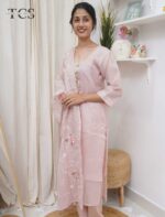 Pearl Bloom Kota Kurti Pant Set with Dupatta - Image 3