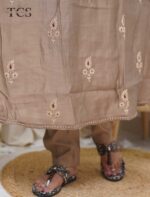 Mocha Grace Mul Chanderi Kurti Pant Set with Dupatta - Image 7
