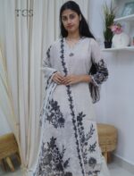 Ivory printed floral 3 piece set