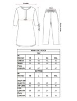 Peach Zariya Mul Chanderi Kurti Pant Set with Dupatta - Image 9