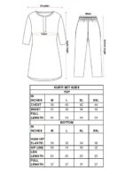 Azure Lotus Mul Chanderi Kurti Pant Set with Dupatta - Image 8