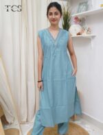 Embroidered Viscose Co-ord Set - Image 2