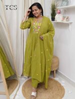 Floral Embroidered Mul Cotton Suit Set