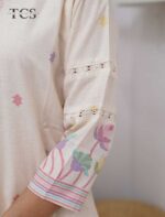 Ivory Garden Linen Zardosi Suit Set - Image 7