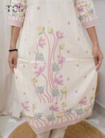 Ivory Garden Linen Zardosi Suit Set - Image 8