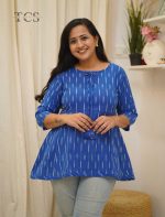 Pure Ikkat Handloom Cotton Peplum Top - Image 3