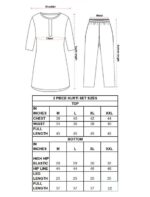 Sky Blue Denim Mirror Work Suit Set - Image 7