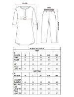 Pure Ikkat Handloom Cotton A-Line Kurti Set - Image 3